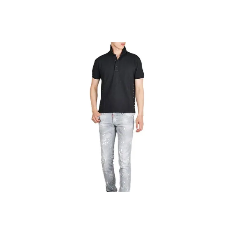 Valentino Polo Shirts Men Black-2