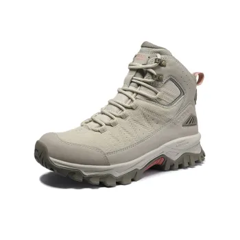 TOREAD Anti Slip Wear Resistant Mid Top Hiking Shoes Women's Greige