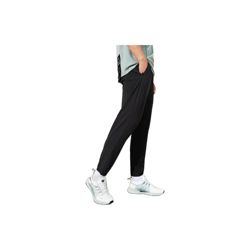 ANTA Running Collection Knitted Sweatpants Men Black-3