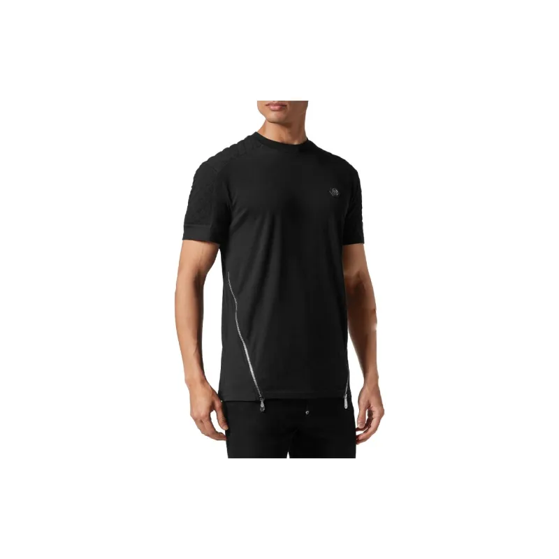 PHILIPP PLEIN Zip detailing Cotton T shirt-3