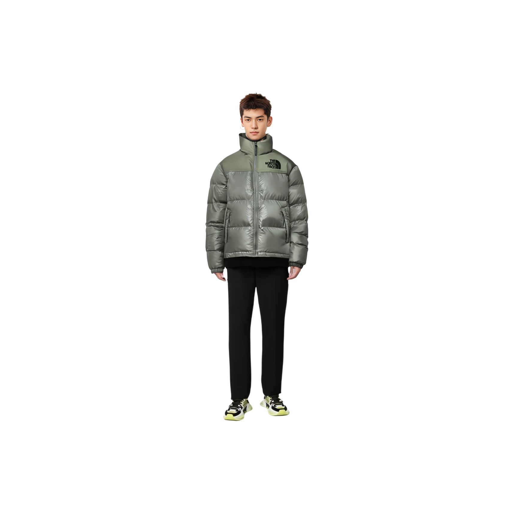 THE NORTH FACE M'S Nuptse on Ball Jacket Khaki Unisex Korea