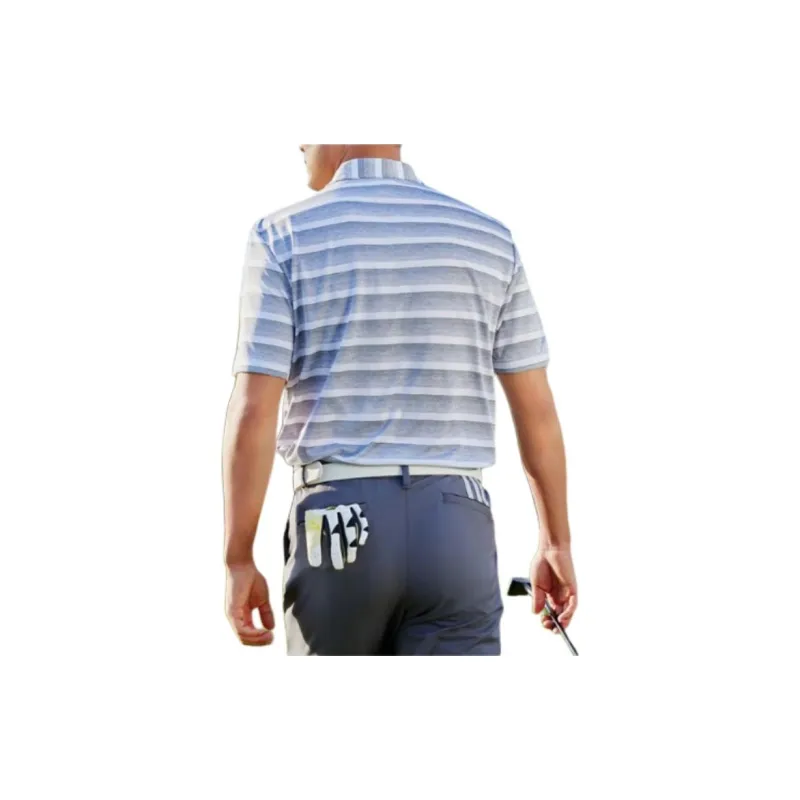 Adidas Free Shipping With AdiClub Two Color Striped Polo Shirt-5