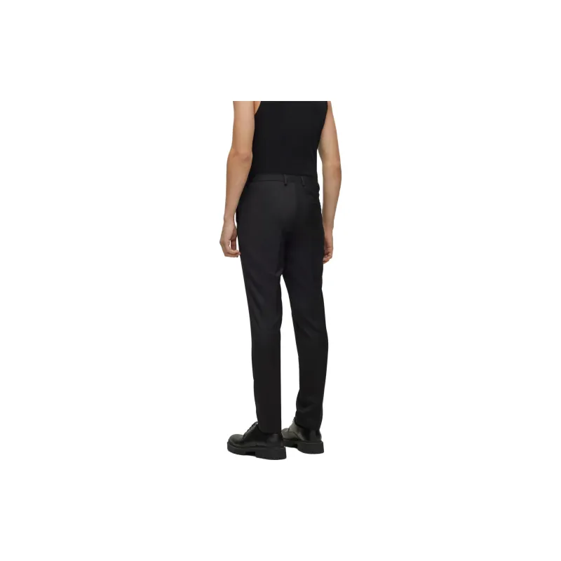 HUGO BOSS FW23 Extra-Slim-Fit Suit In Wool Business Suits Men's Black-4
