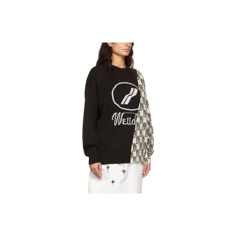 WE11DONE WD1 Graphic Mix Logo Sweater-3