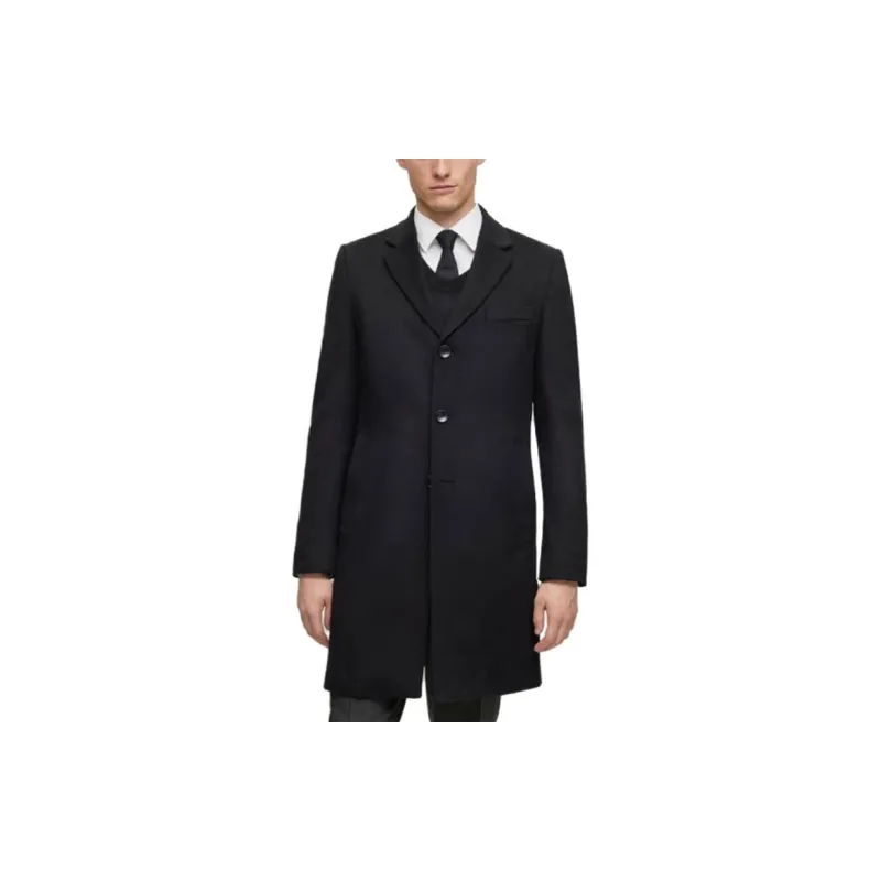 HUGO BOSS Coats Men Black-1