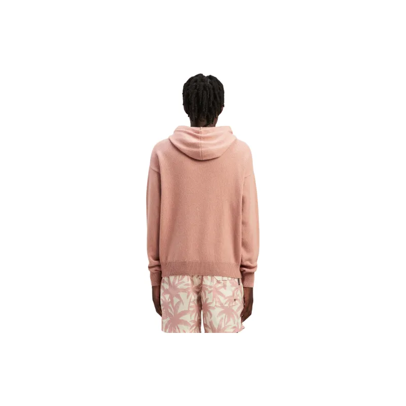 PALM ANGELS Monogram Embroidered Knitted Hoodie-2