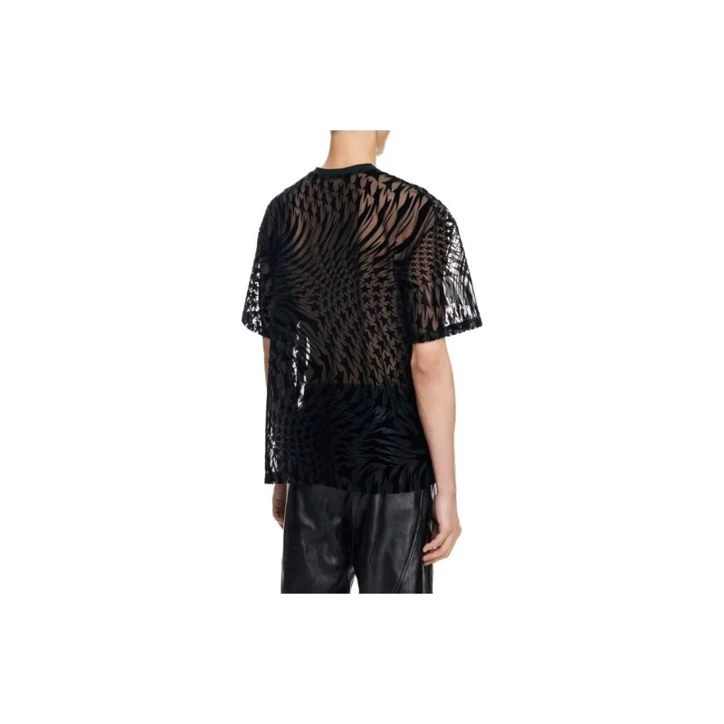 Mugler H&M Swirling Star Mesh T shirt Mens-2