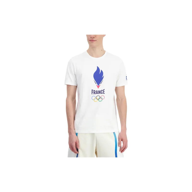 Le Coq Sportif Paris Olympic Games Series SS24 T-Shirt Équipe De France Homme T-Shirt Men's White-2