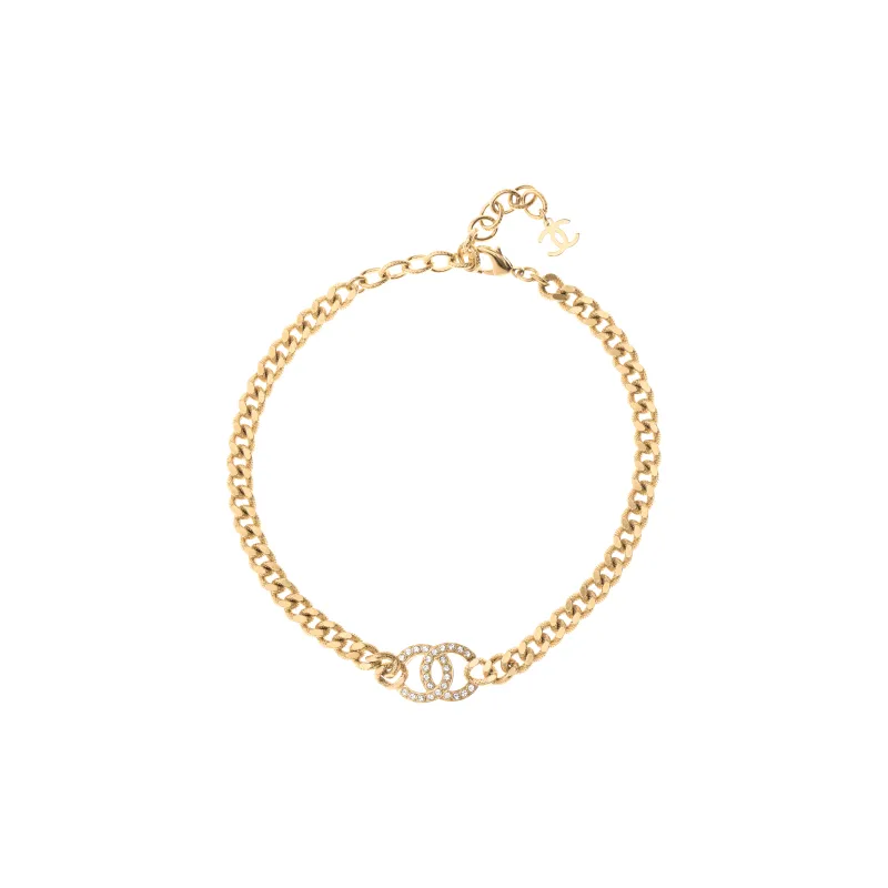 CHANEL Crystal Cc Logo Necklace-0
