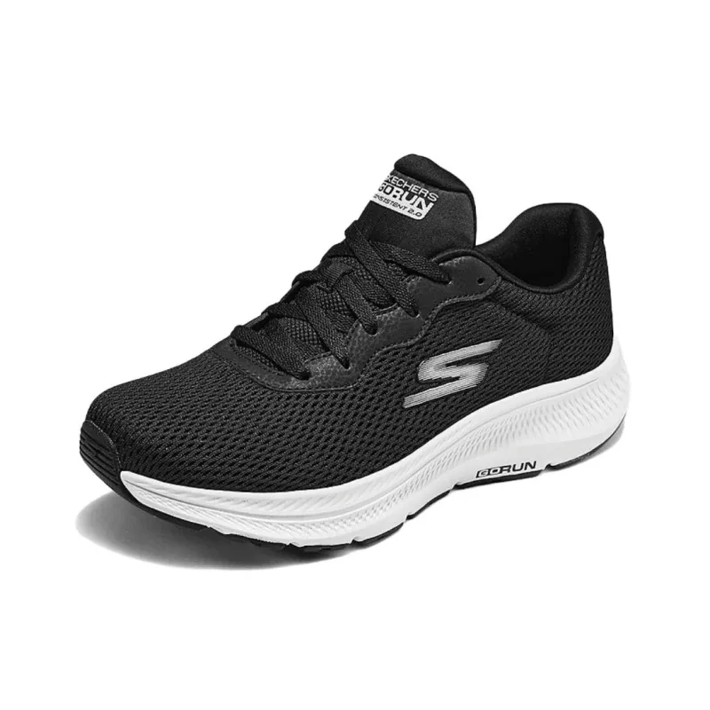 Skechers MEN'S GO Cushioning Anti Slip And Wear Resistant Low Top Running Shoes Men's Black White-1