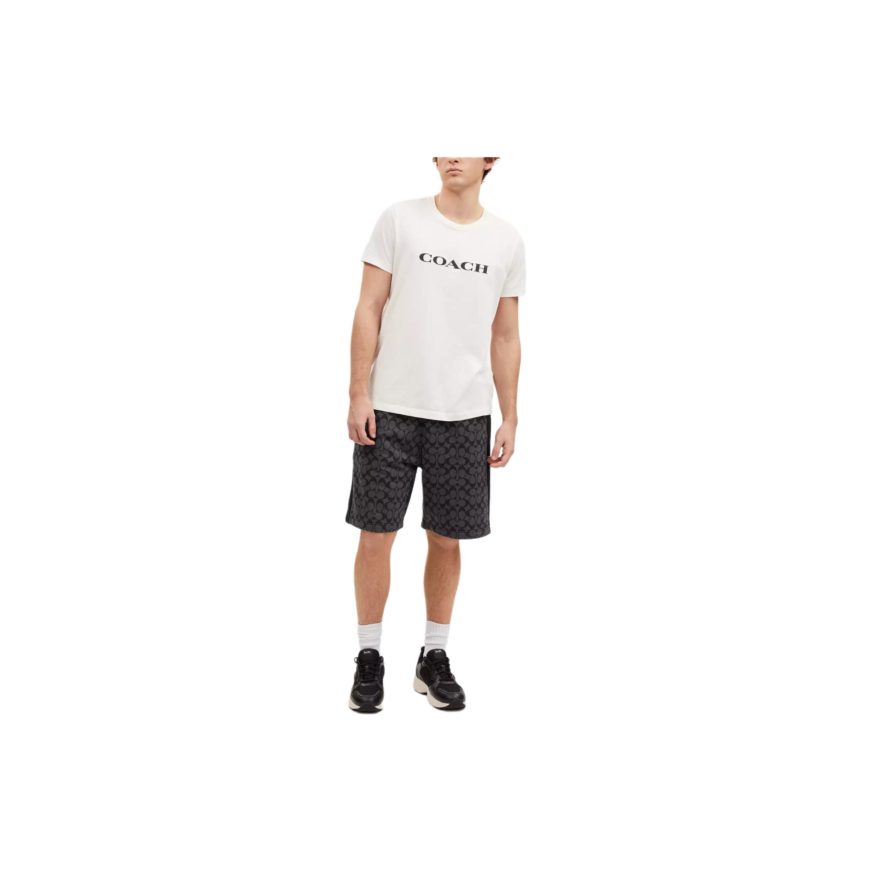 COACH Signature Men Logo Print Drawstring Straight Fit