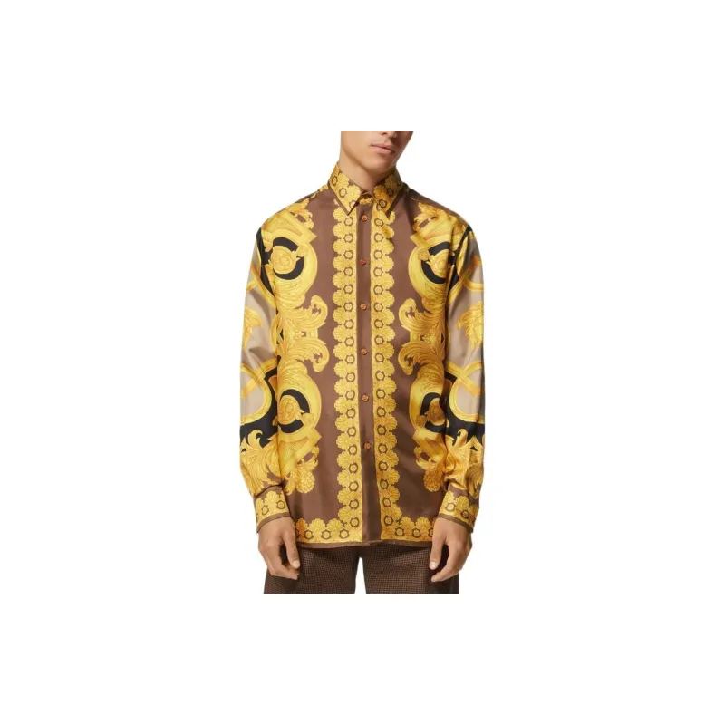 VERSACE Shirts Men Gold-2