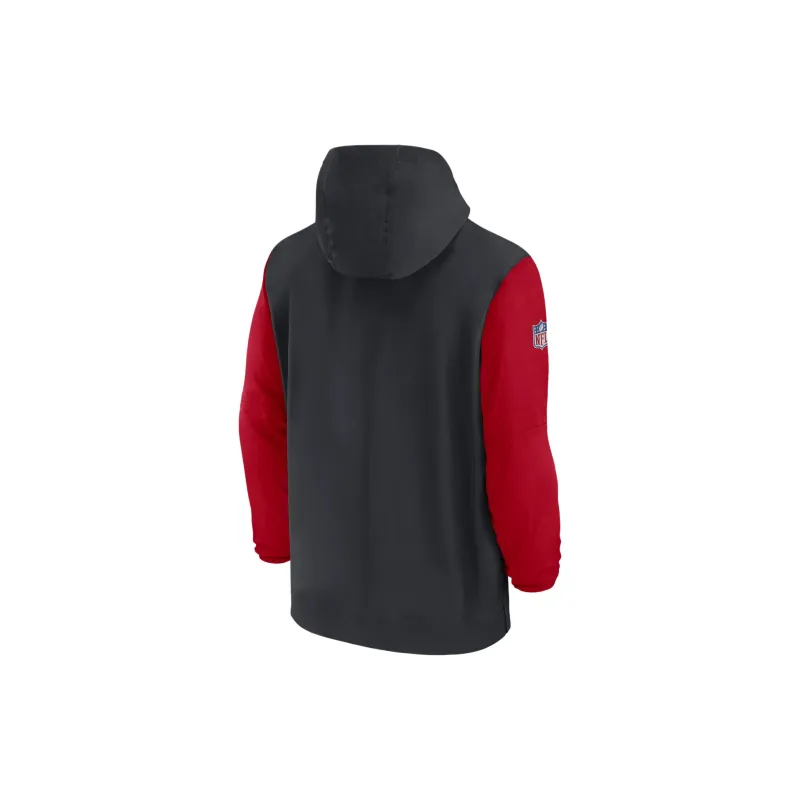 Nike Houston Texans Sideline Pre Game Player Men's Nike Nfl 1/2 Zip Hooded Jacket-1