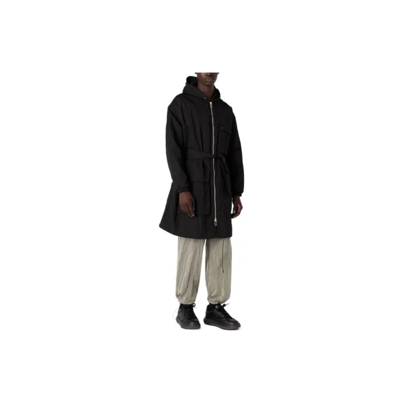 EMPORIO ARMANI FW23 Trench Coat Men's Black-2