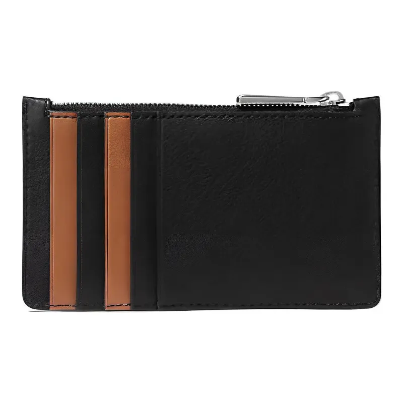 MICHAEL KORS Leather Coin Purses Wallets Small Size Women's Black-1