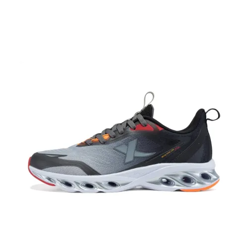XTEP Breathable Lightweight Low Top Long Distance running Retropy running Retropy Shoes Men's Gray Black