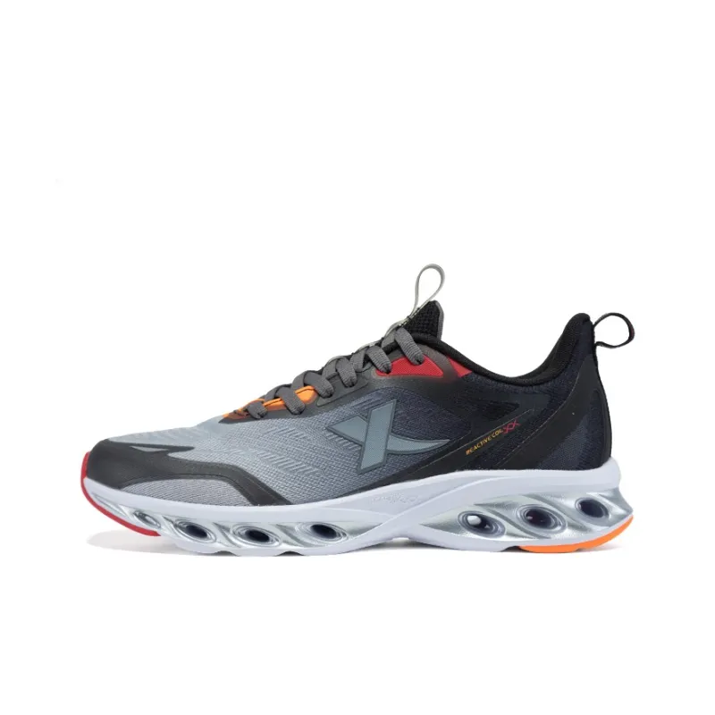 XTEP Breathable Lightweight Low-Top Long Distance Running Running Shoes Men's Gray Black-0
