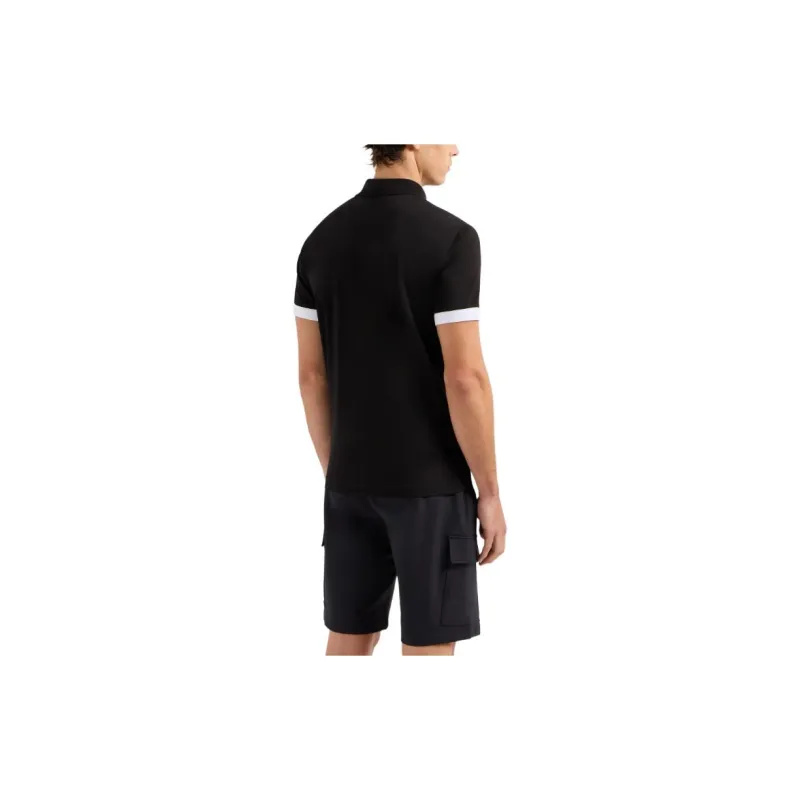 EMPORIO ARMANI EA7 SS24 Polo Shirt Men's Black-2