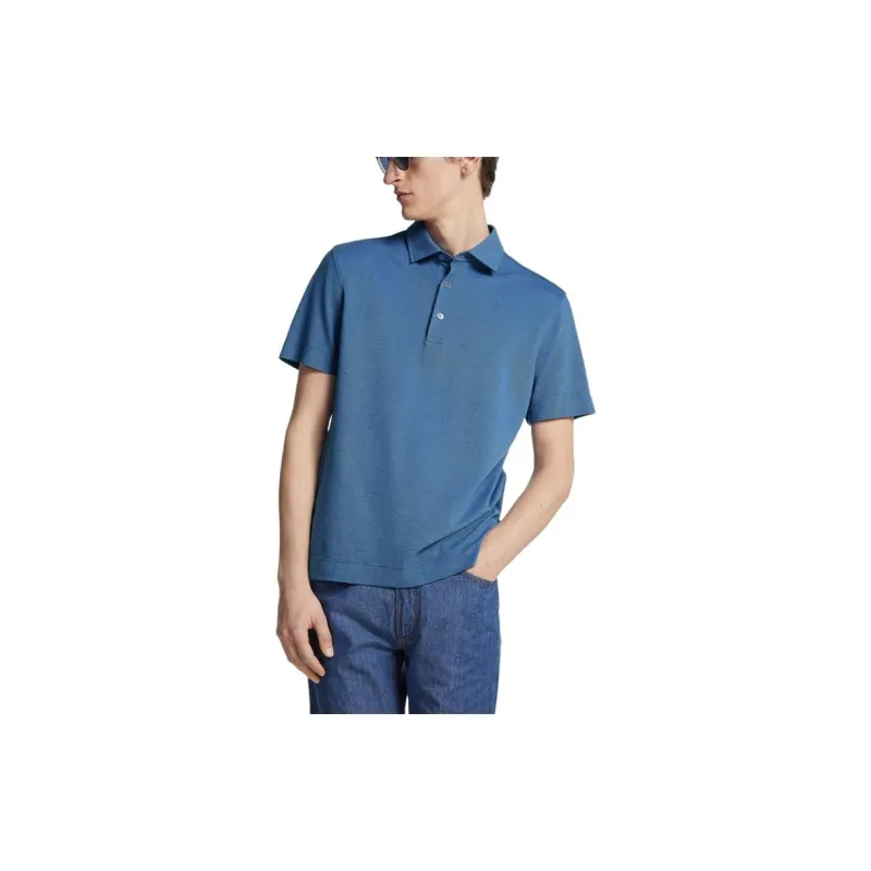 Zegna Polo Shirt Men's Dodger Blue-1