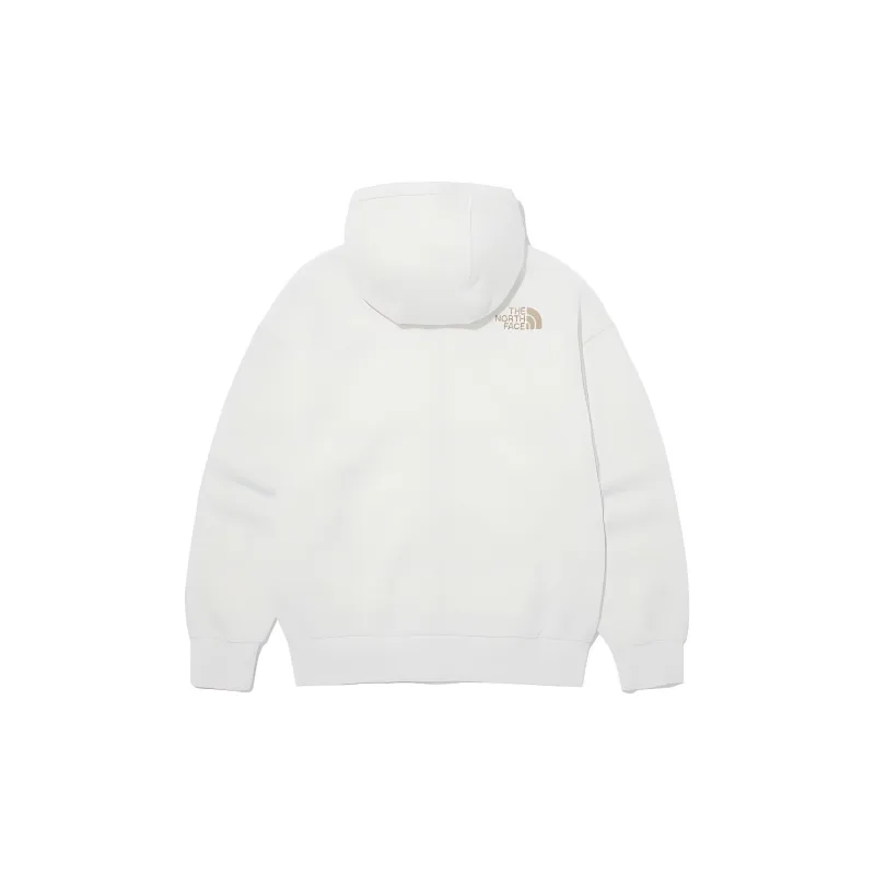 THE NORTH FACE Bonney Brushed Hood Zip Up Sweatshirt Unisex White-1