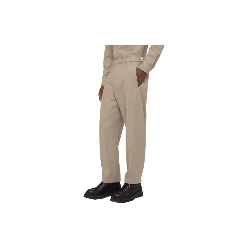 JIL SANDER Logo patch Wool Tapered Trousers-3