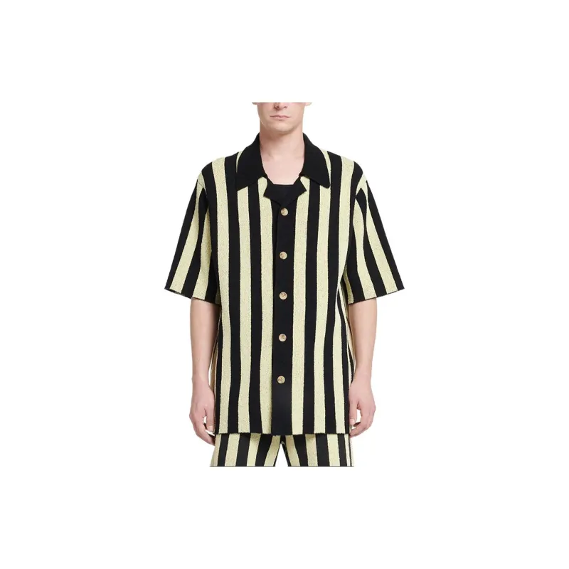 NANUSHKA Striped Camp collar Shirt-1