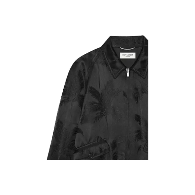SAINT LAURENT Palm Tree Embroidered Jacket-3