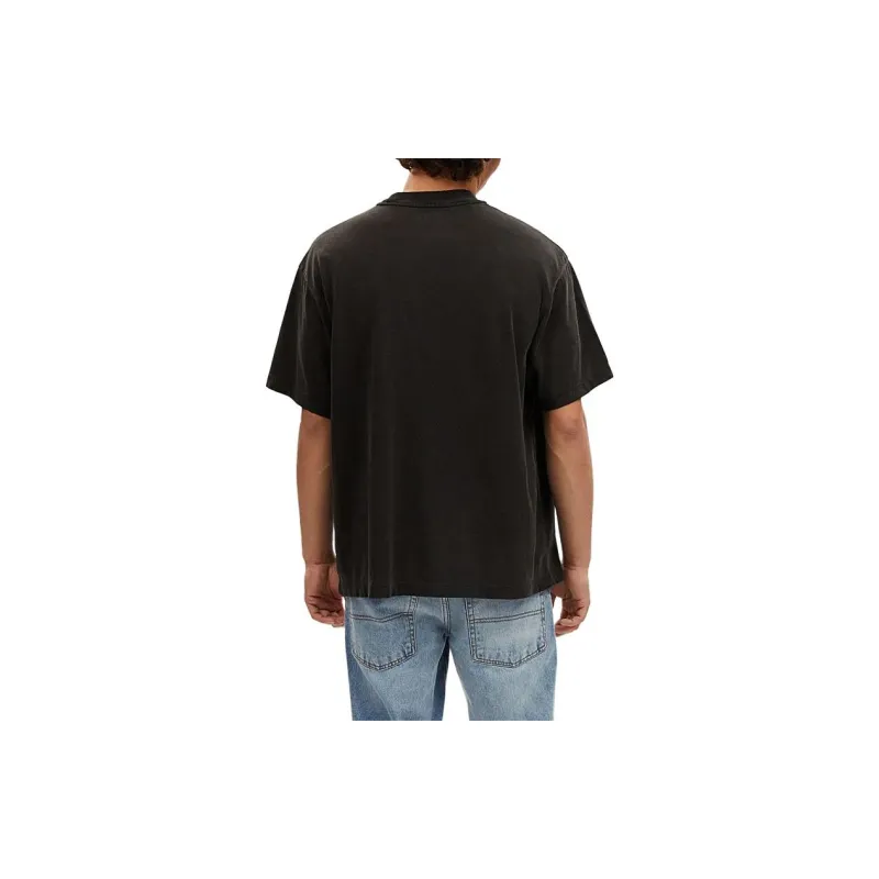 COACH Letter Print Crew Neck Short-Sleeved T-Shirt T-Shirt Men's Black-2