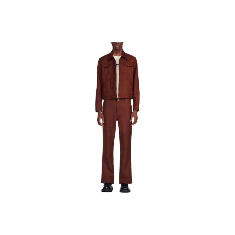 Sandro Jacket Men's Brown Yellow-1
