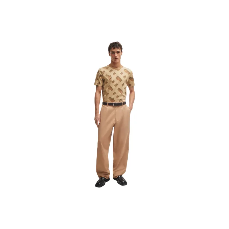 HUGO BOSS Monogram jacquard Short sleeve T shirt-1