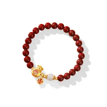 DAISY BEAUTY Reconstructed Cinnabar Bracelets Women's