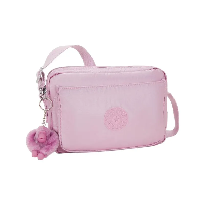 Kipling Recycled Polyester Shoulder Bag, Crossbody Bag Medium Size Women's Metallic Pink Purple-1