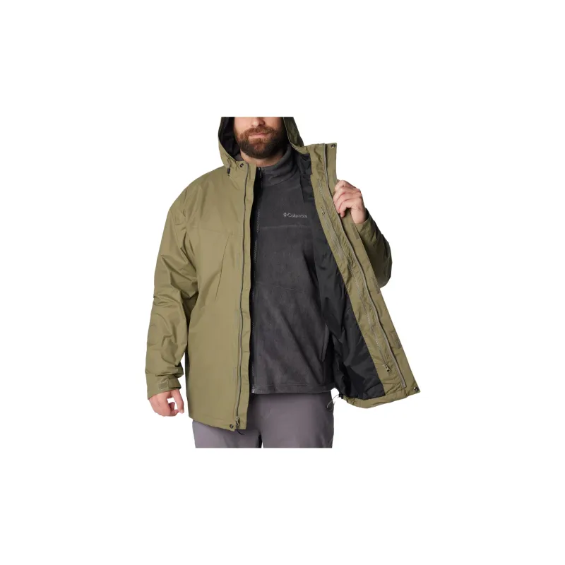 Columbia Windbreaker Jackets Men Stone Green-5