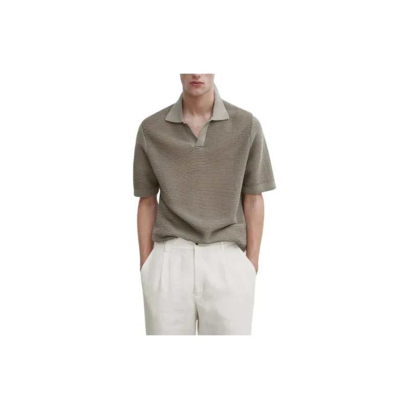 Massimo Dutti Polo Shirt Men's Dark Gray-3