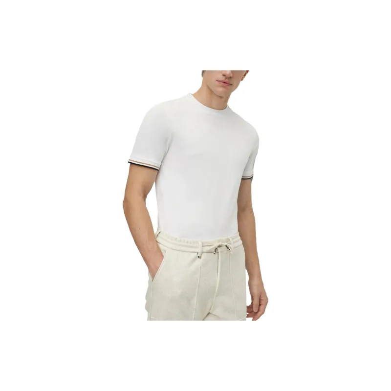 HUGO BOSS Stripe Trim Crewneck T Shirt-3
