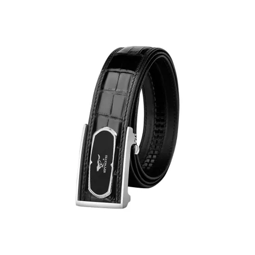 SEPTWOLVES Crocodile Leather Leather Belts Men's 3.4CM