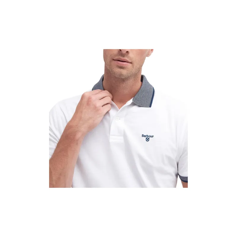 BARBOUR SS24 Polo Shirt Men's White-3