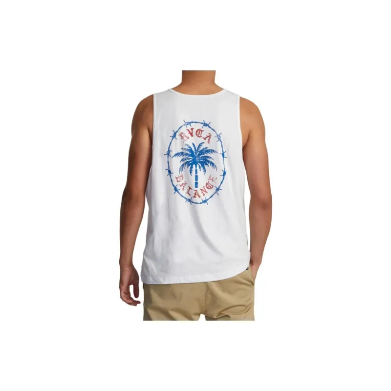 RVCA Tank Tops Men White-2