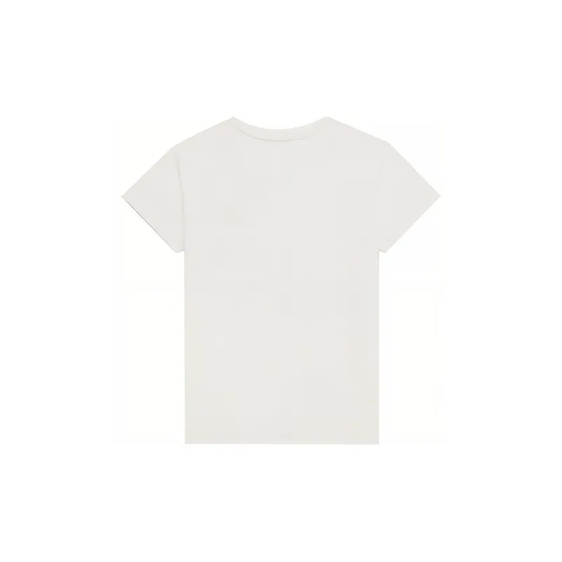 CELINE Cotton Logo Embroidery Short Sleeved Shirt T Shirt Women's Ecru-1