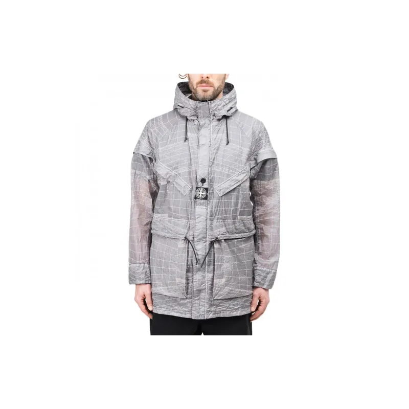 STONE ISLAND Reflective Grid Drawstring Jacket-2