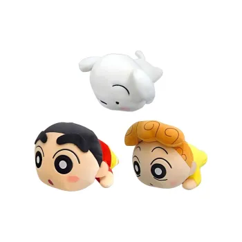 BANPRESTO Crayon Shin chan Crayon Shin Chan Main Characters Crayon Shin Chan Set 3 Piece Set Dolls Plush Doll 18cm High