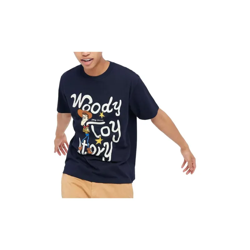 UNIQLO T Shirt Unisex Navy Blue-1