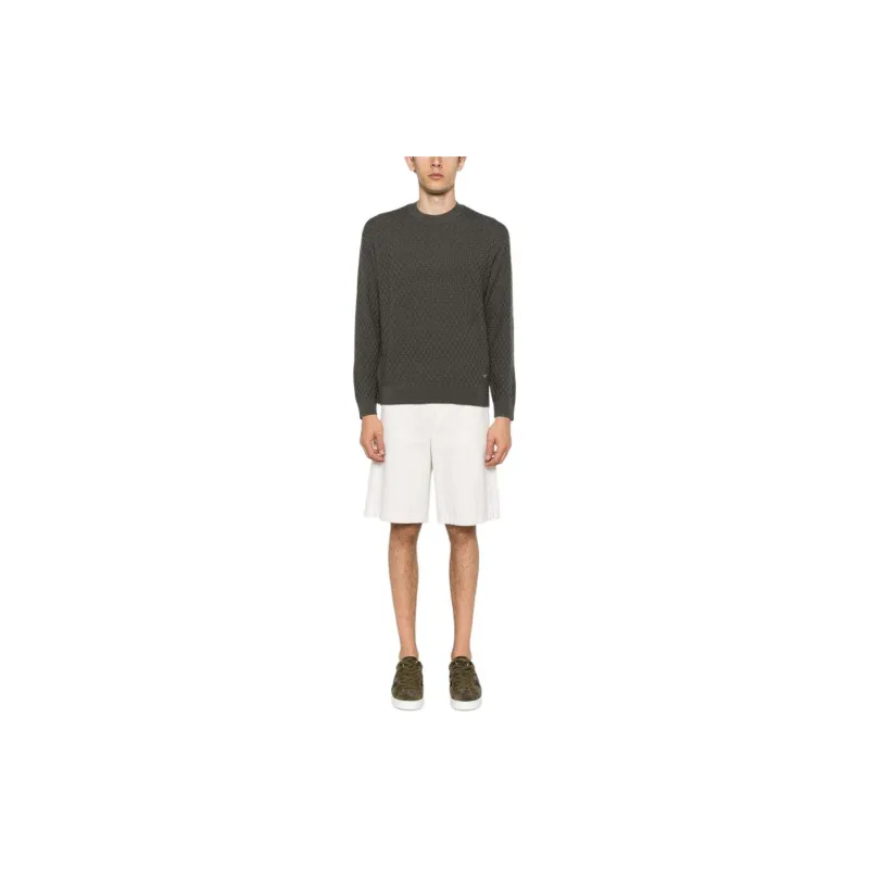 EMPORIO ARMANI Interwoven Virgin Wool Jumper-2