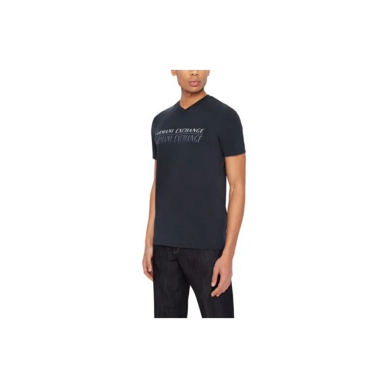 ARMANI EXCHANGE SS23 T Shirt Men's Navy Blue-3
