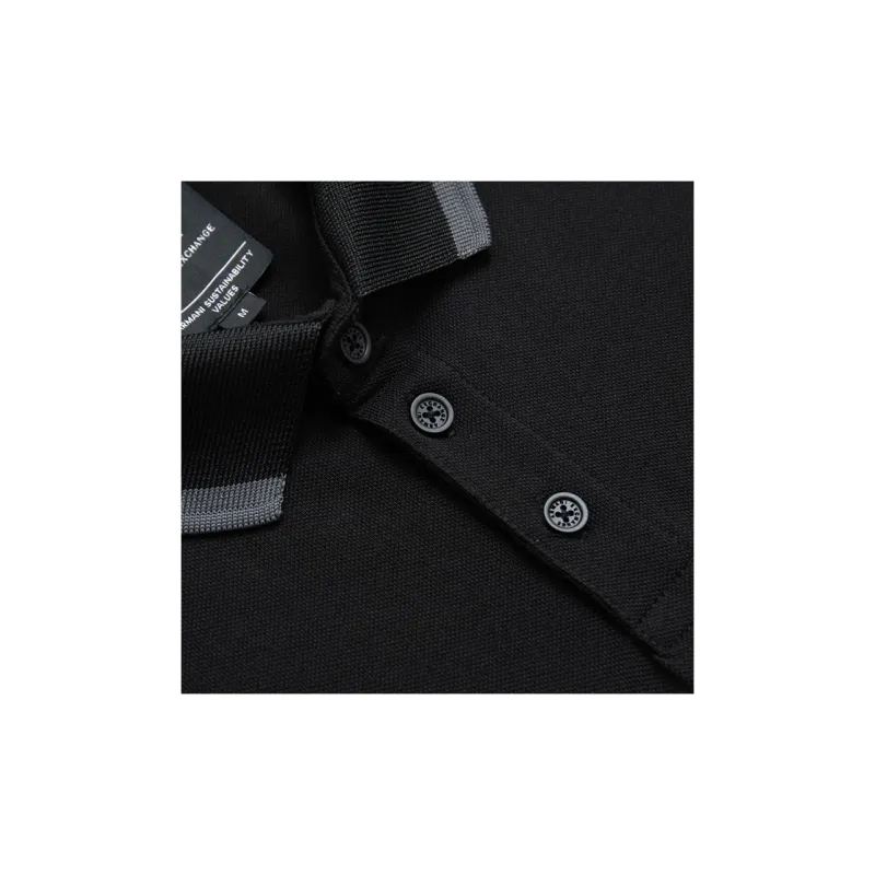 ARMANI EXCHANGEAE SS24 Polo Shirt Men's Black-7