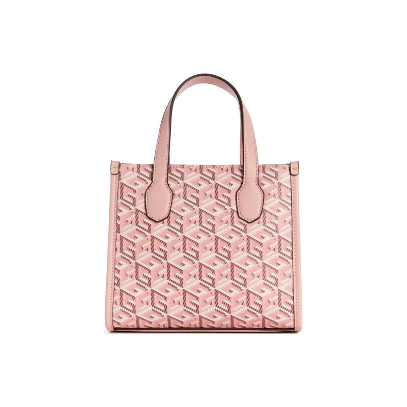 GUESS Artificial Leather Tote Bag Shopping Bag Handbag Mini Women's Pink-2