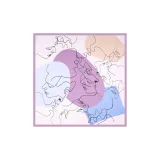 Simple Line Drawing, Purple Pink