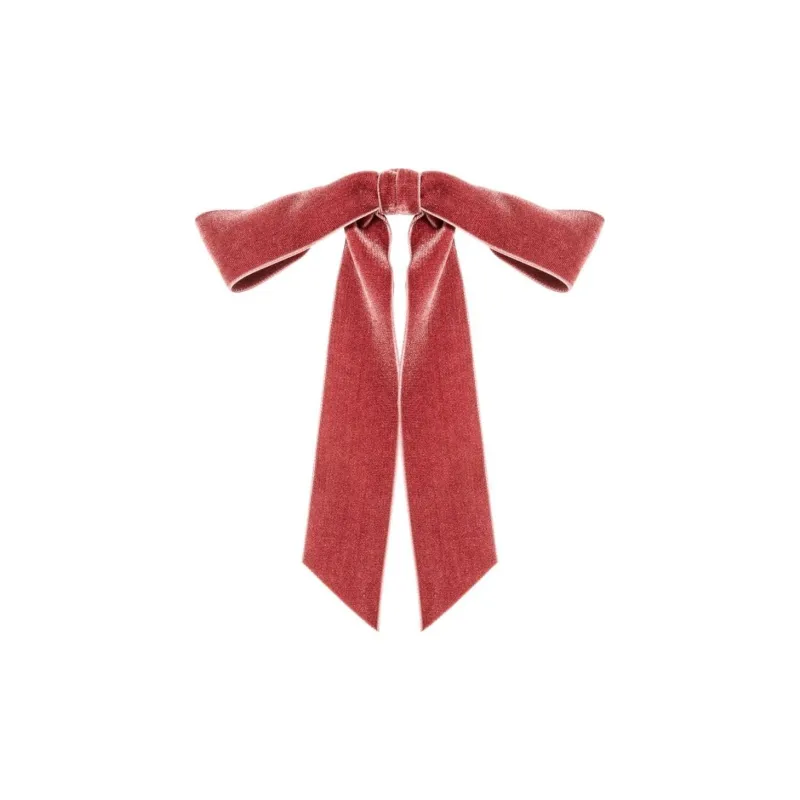 Jennifer Behr Wide Velvet Bow Barrette-0