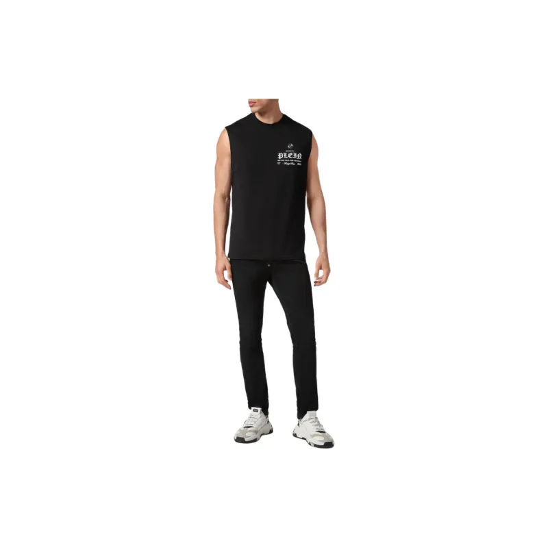 PHILIPP PLEIN Logo print Crew neck Tank Top-2