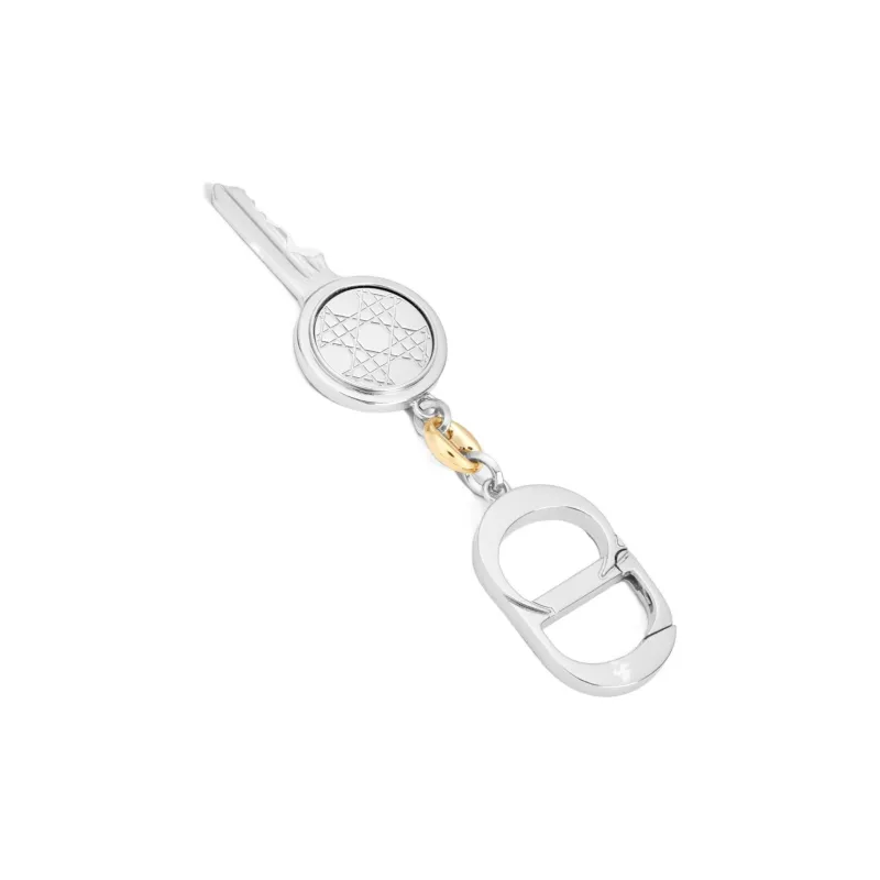 DIOR Brass Keychains Men's Silver-1